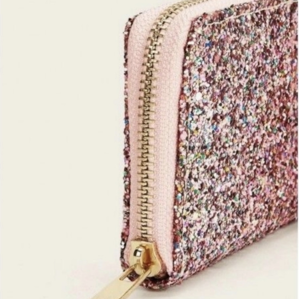1 Left! Beautiful Rose Gold Sparkly Wallet - Picture 7 of 8